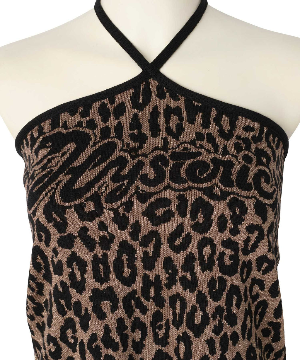 SNAKE LOGO Jacquard Halter Neck