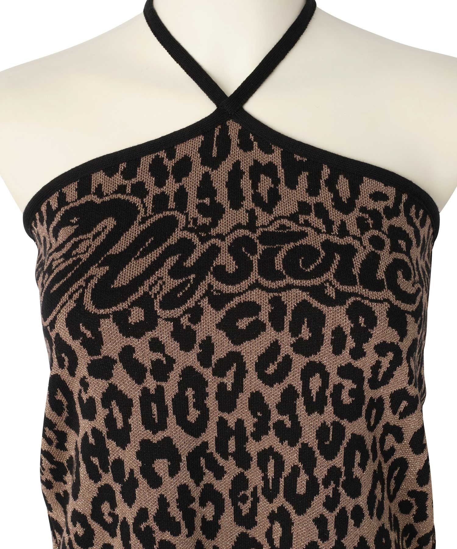 SNAKE LOGO Jacquard Halter Neck