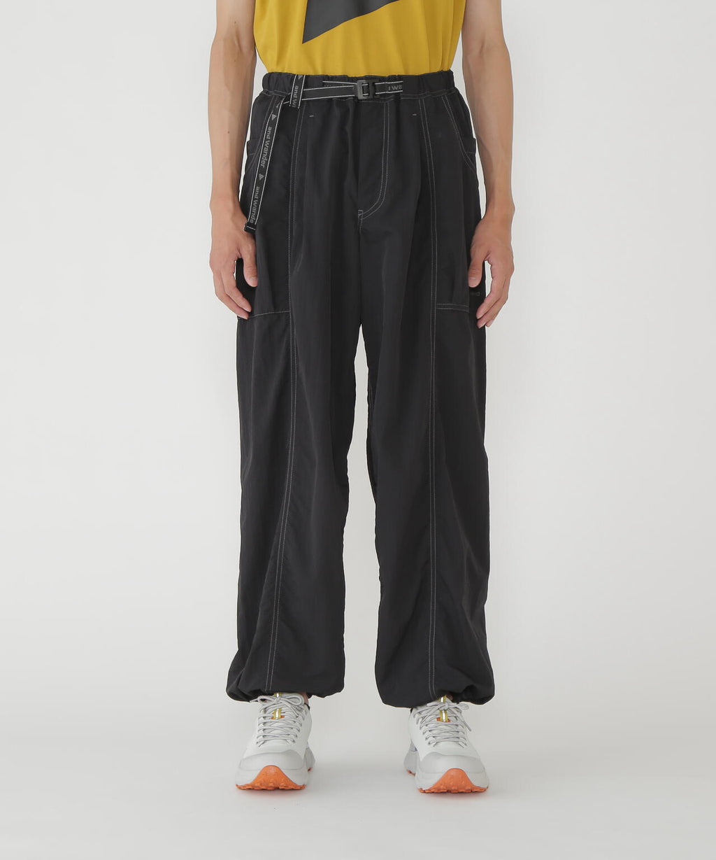 crinkled nylon pants