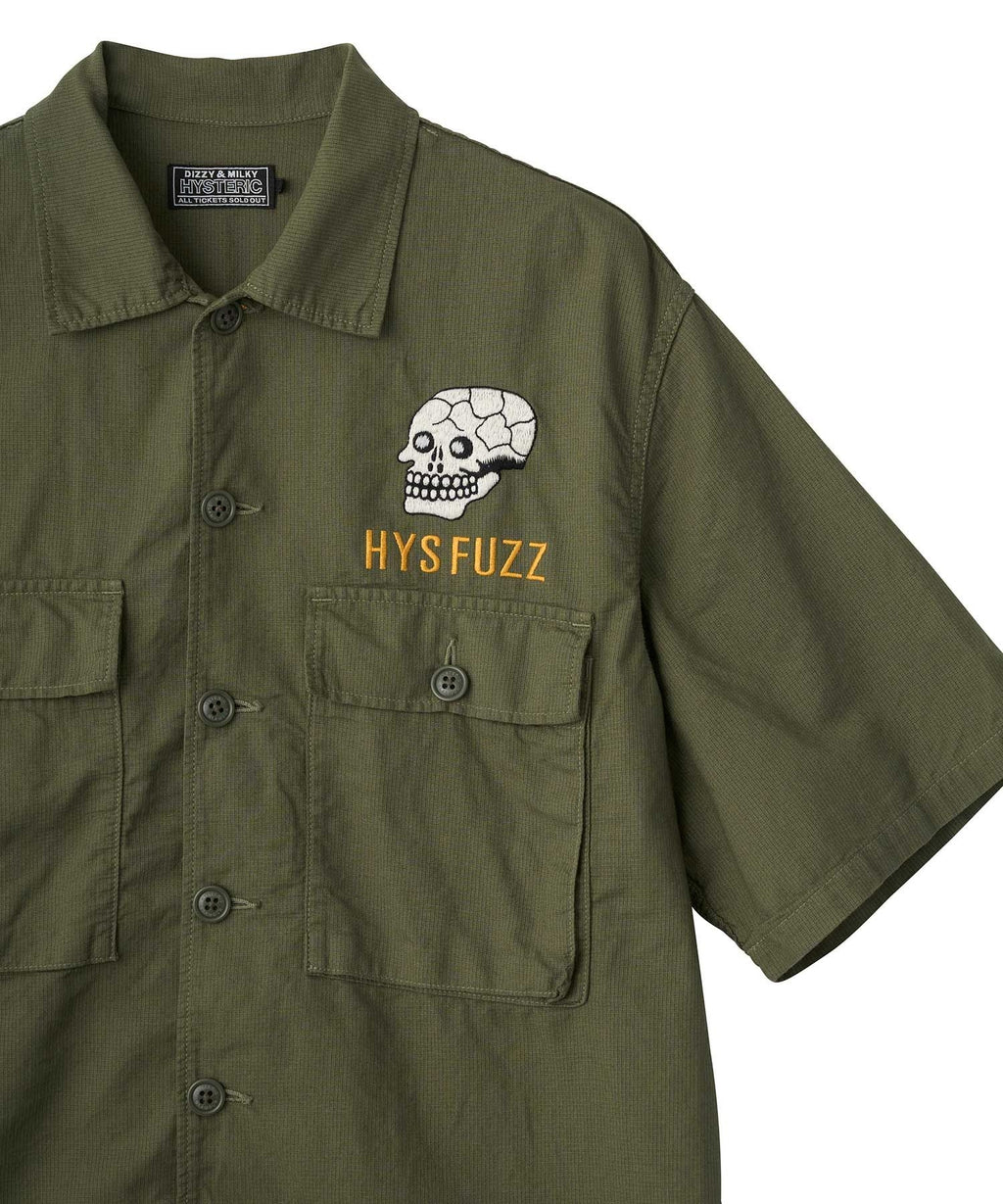 Snake & Skull Embroidery Utility Shirt