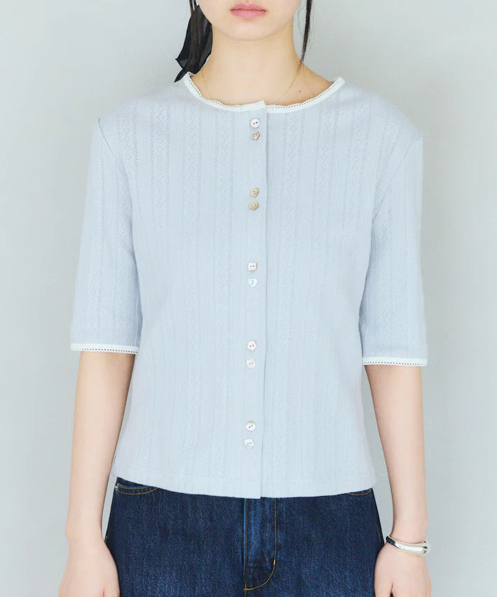 Knitted Cardigan with Variation Buttons