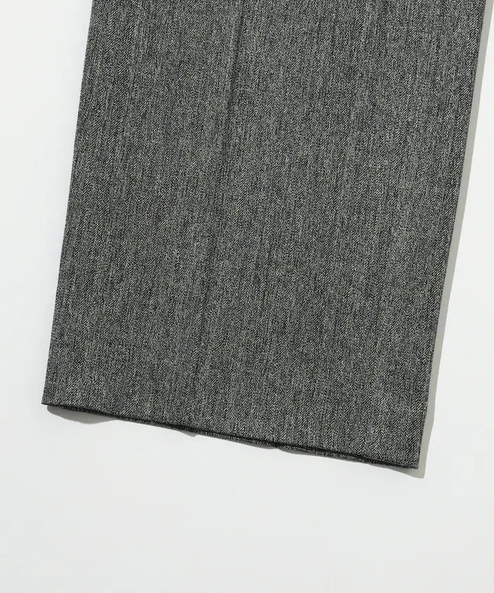 Lace Layered Slacks / Center Press Wide Slacks