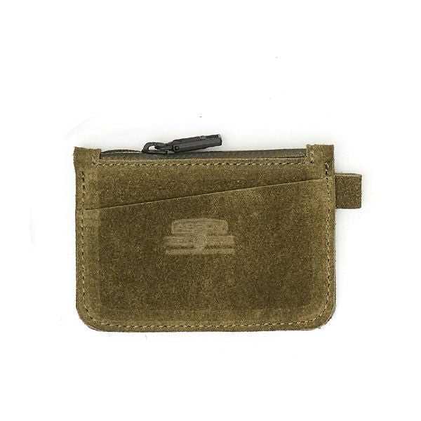 WATER PROOF SUEDE COIN CASE/KHAKI