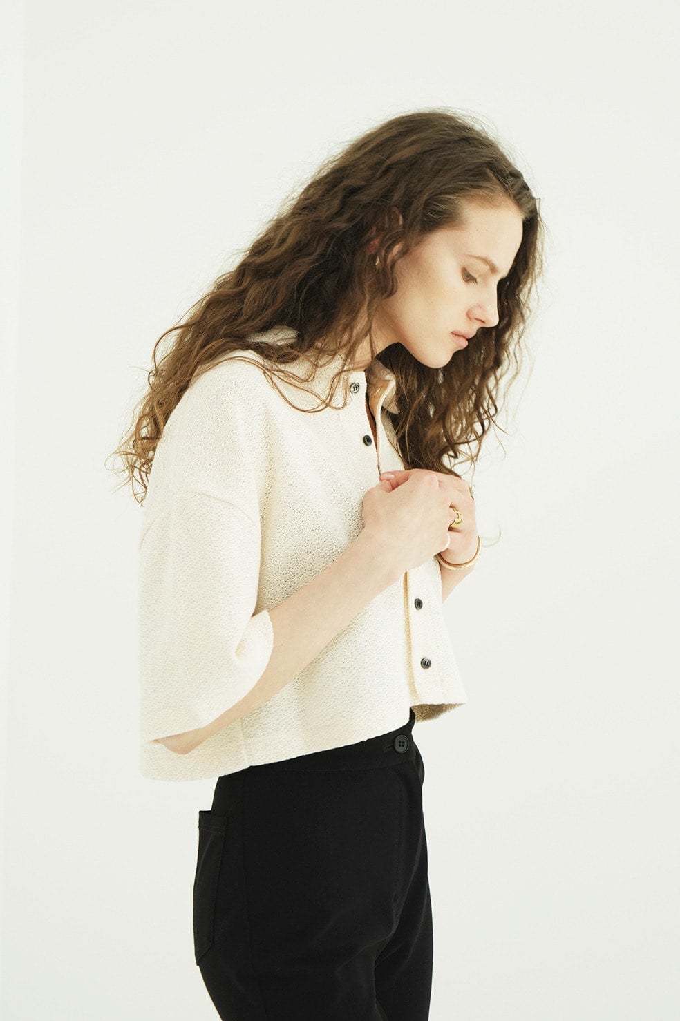 CRISP CROPPED POLO TOPS