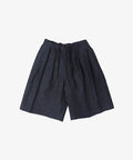 circular short pants denim one wash