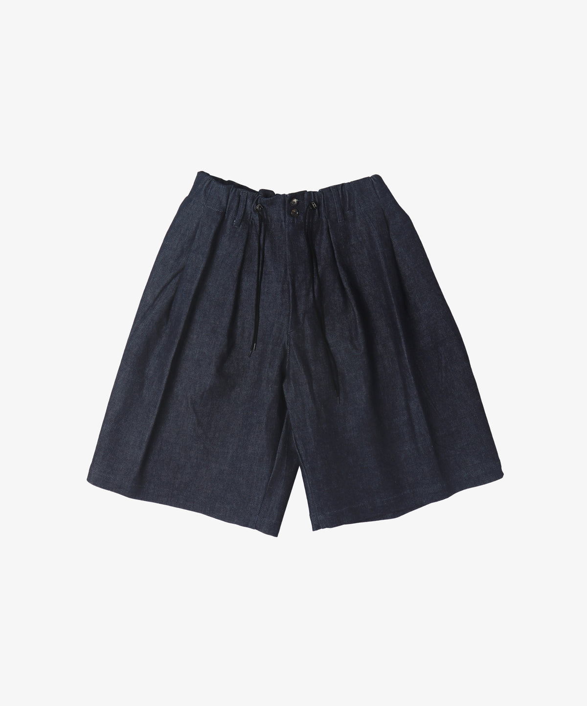 circular short pants denim one wash