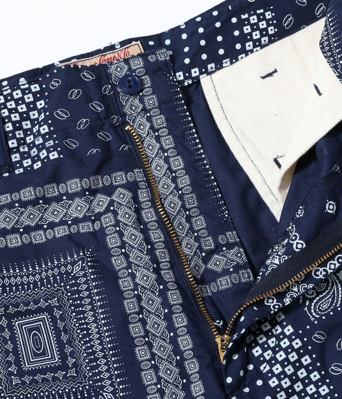 NATIVE AMERICAN BANDANA PATCHWORK PRINT WORK SHORTS