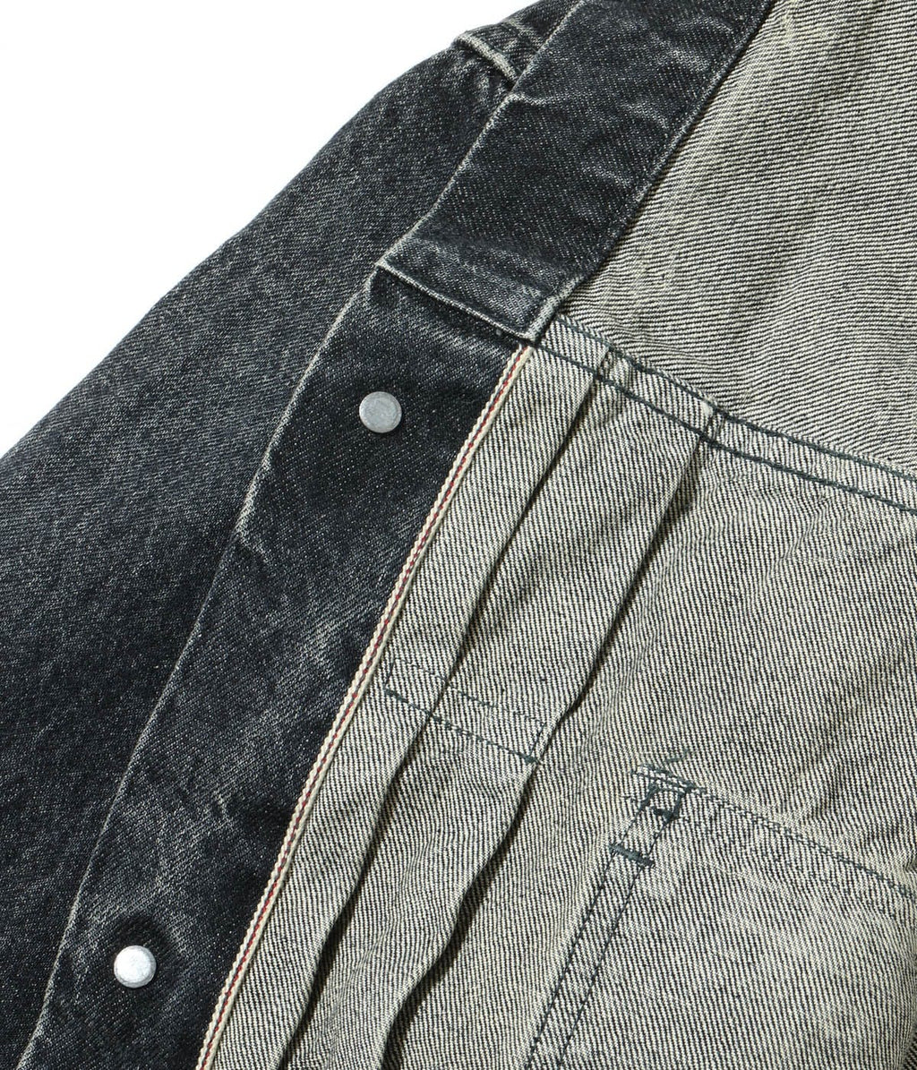 14.25oz. BLACK DENIM JACKET 1953 AGED MODEL