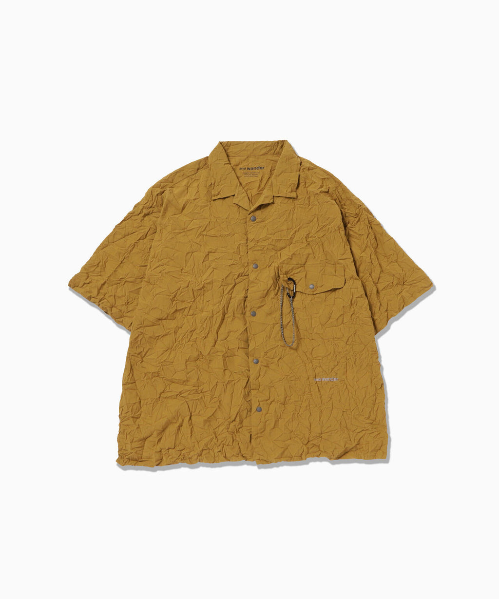 washer pleated open SS shirt (M)