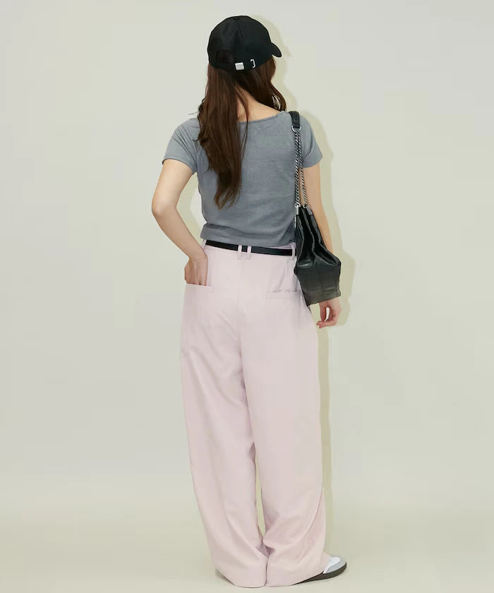 Color Tuck Slacks Pants Limited Release