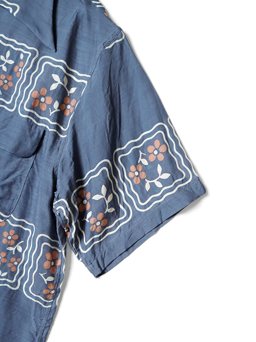 Silk Rayon COOKIE Pattern Langle Color Aloha Shirt