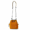 WATER PROOF SUEDE MINI DROW STRING SHOULDER/ORANGE