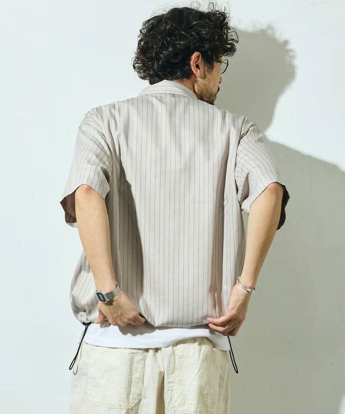 Spindle Stripe Short Sleeve Shirt / Compatible with Setup