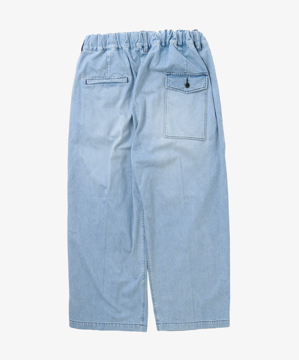 hakama pants denim bleached