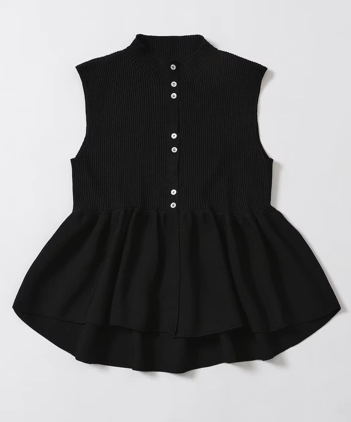 Japan Made Whole Garment Peplum Vest