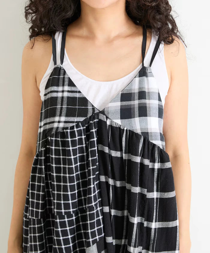 Vintage Remake Check Cami Dress