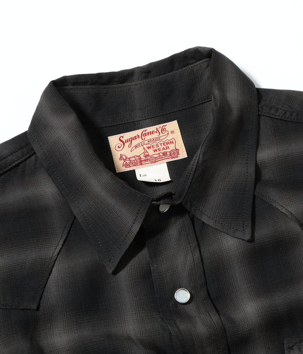 Ombre Check Western Shirt