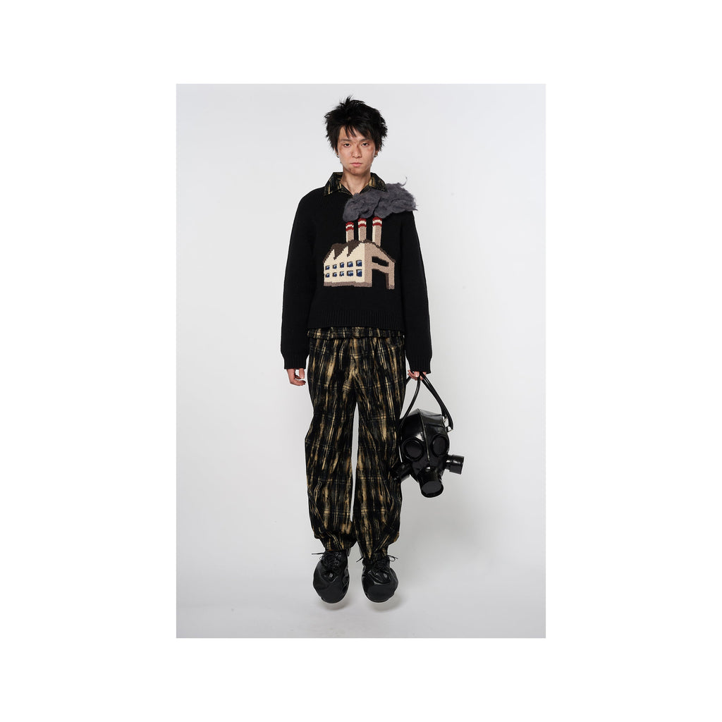 GAS MASK LEATHER HANDBAG：BLACK
