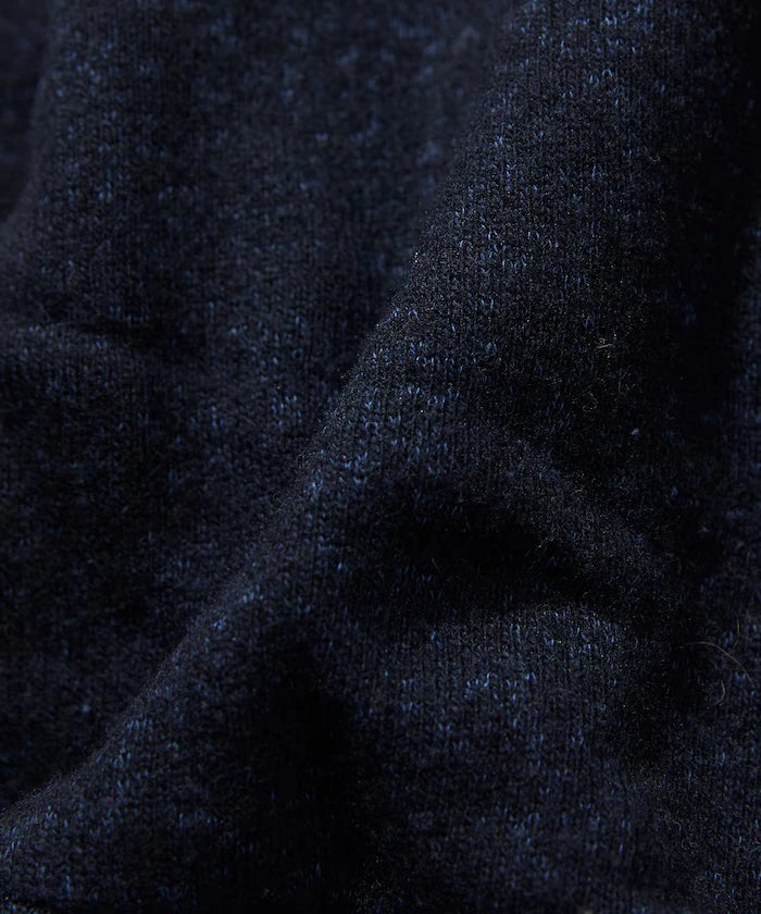 Merino Wool＋Cotton Loop Back V-neck Sweatshirt