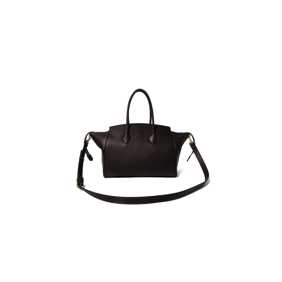 PLEADING EMOJI LEATHER BAG : BLACK