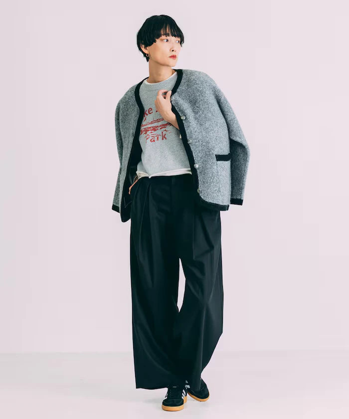 Tuck Wide Slacks Pants