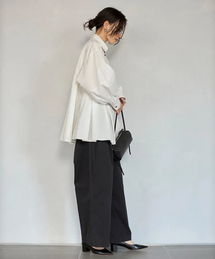 Box Stacked Balloon Sleeve Long Sleeve Shirt