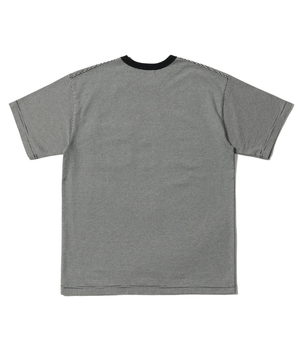 WHITESVILLE 30/2 FINE-LINED BORDER T-SHIRT