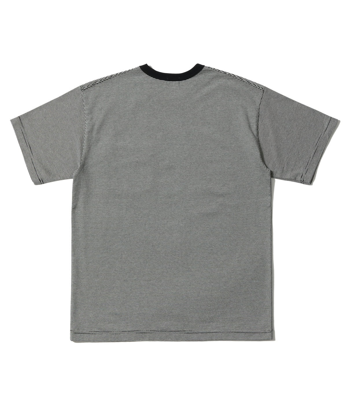 WHITESVILLE 30/2 FINE-LINED BORDER T-SHIRT