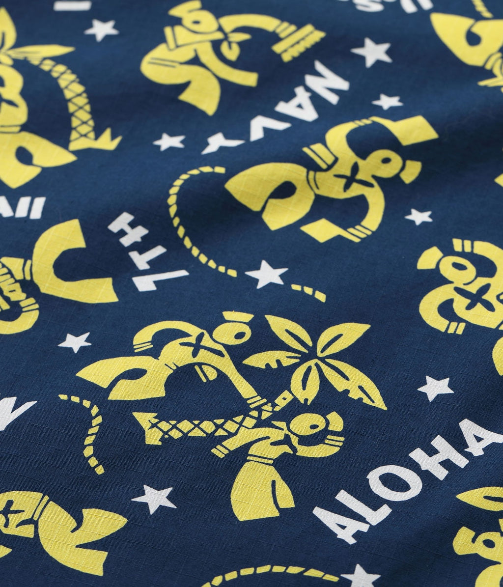 COTTON RIPSTOP OPEN SHIRT “SAILOR MOKU STARS”