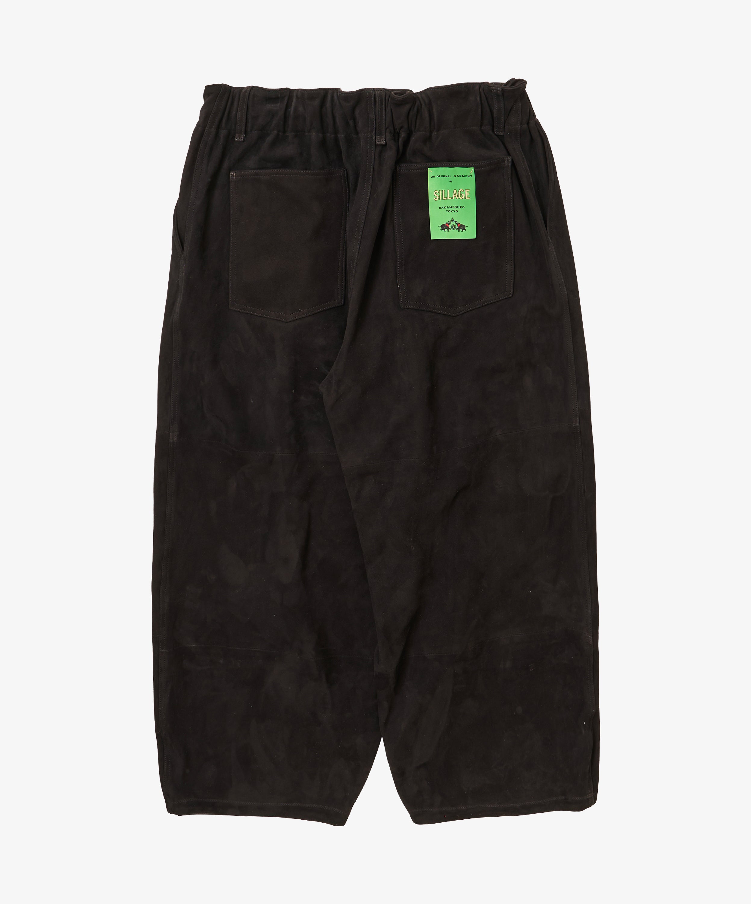 circular pants sheepskin black