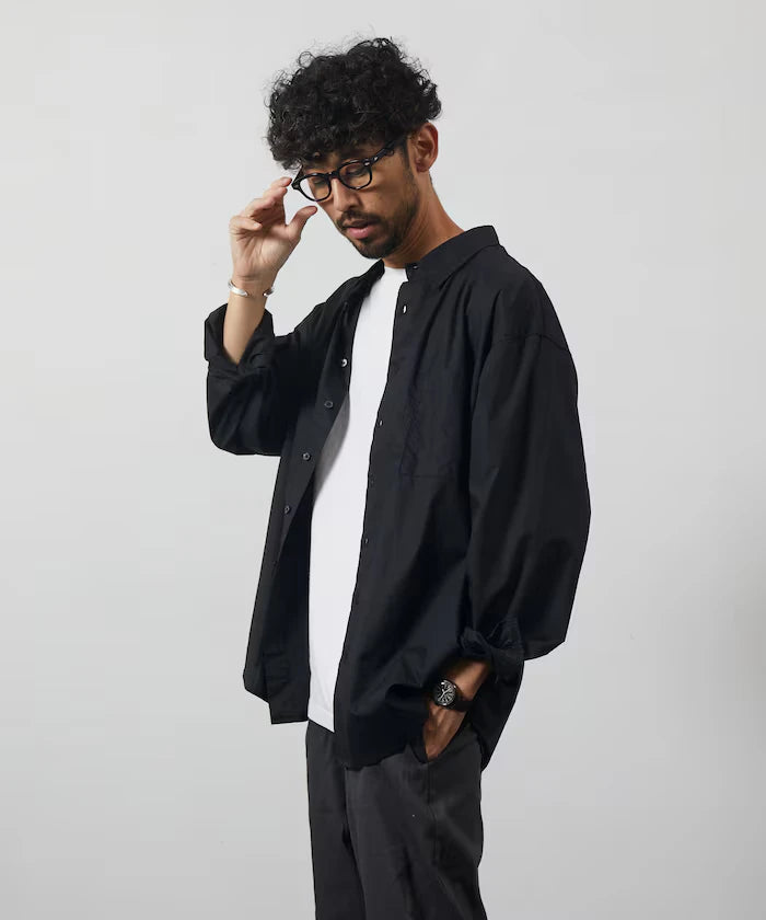 <New Color Added> Relaxed Fit Broad Shirt / Regular Collar / Long Sleeve