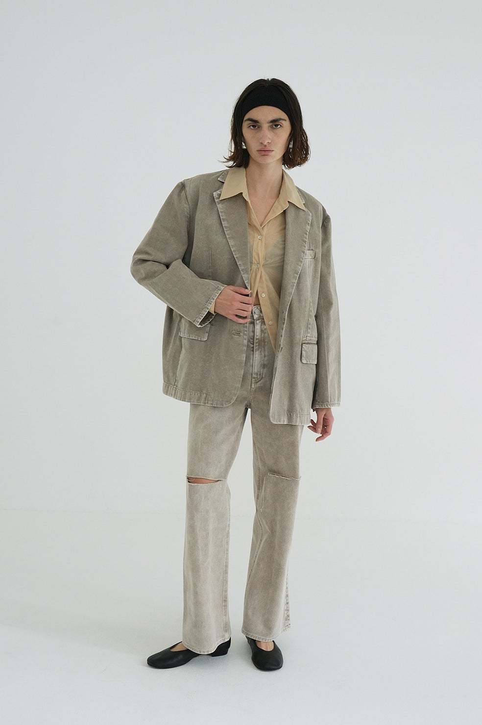 FADED COLOR TAILORED JACKET