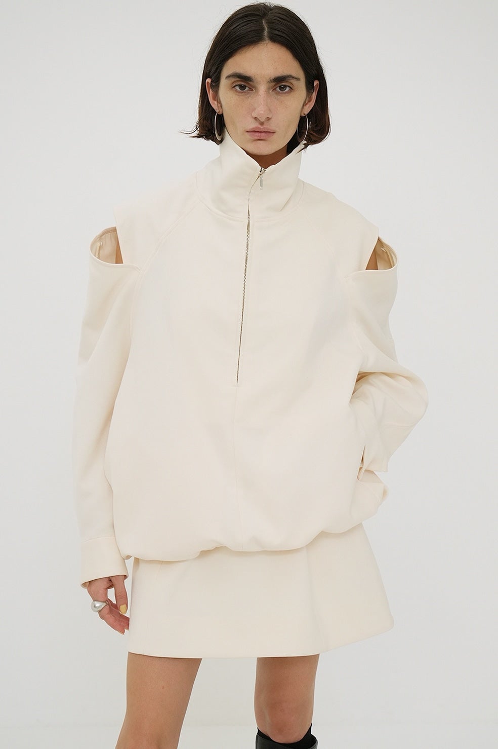 2WAY OFF SHOULDER MODE JERSEY TOPS