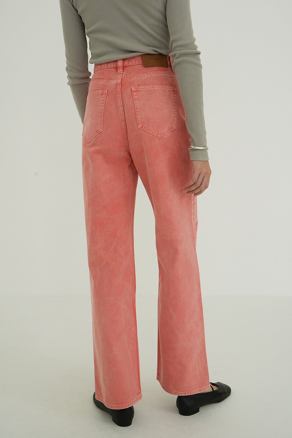 SLASH CUT DENIM PANTS