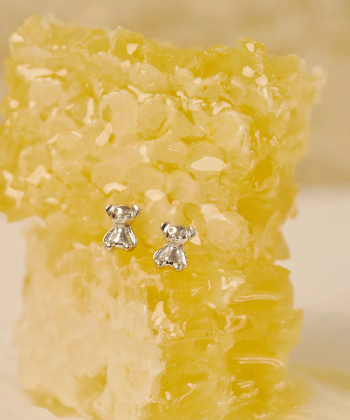 SILVER925 BEAR earrings [Limited Edition] / for both ears
