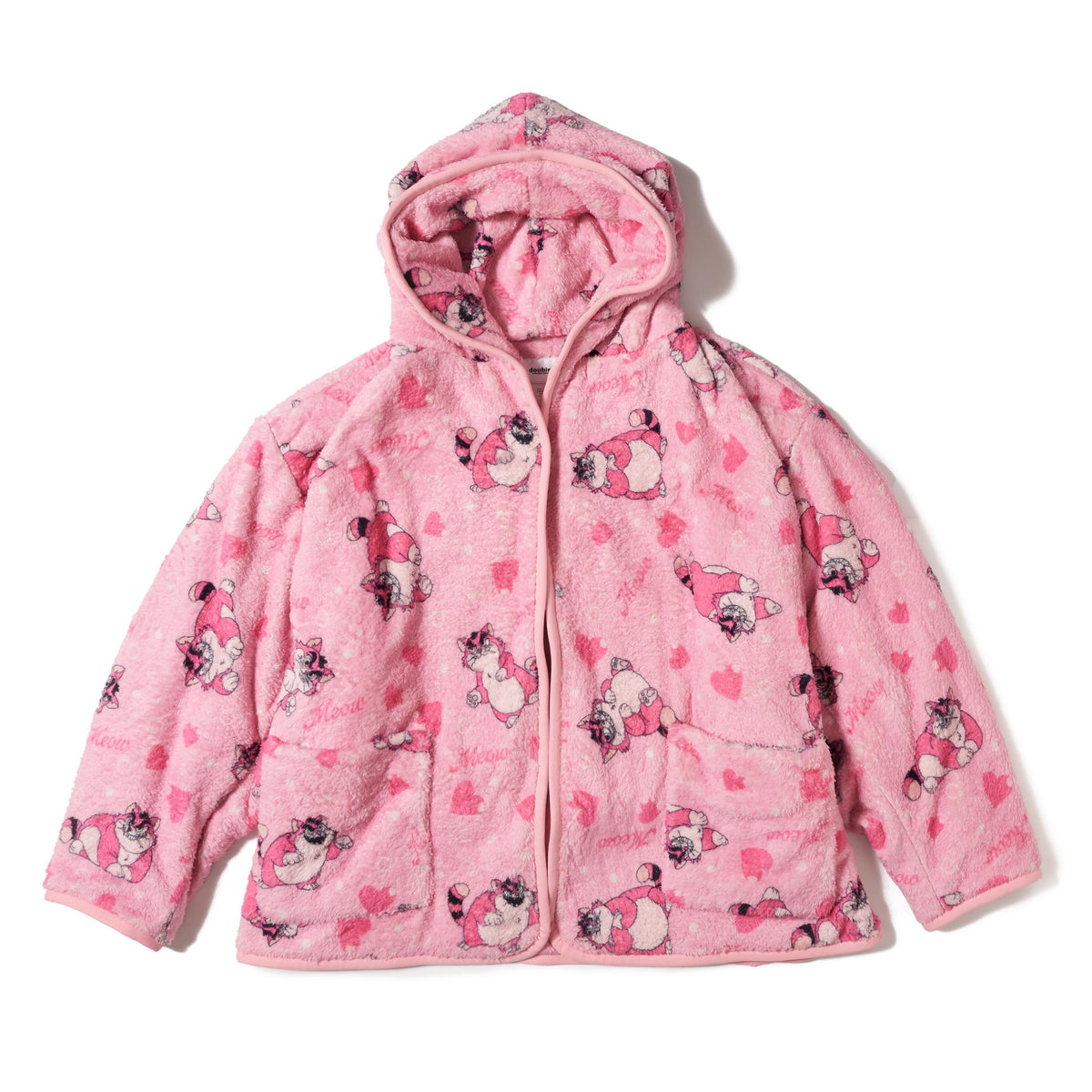 CARTOON PRINT BLANKET COAT