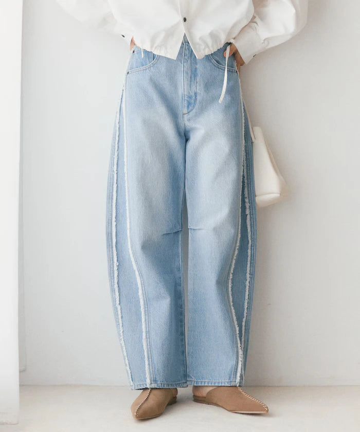 Side Fringe Curve Denim