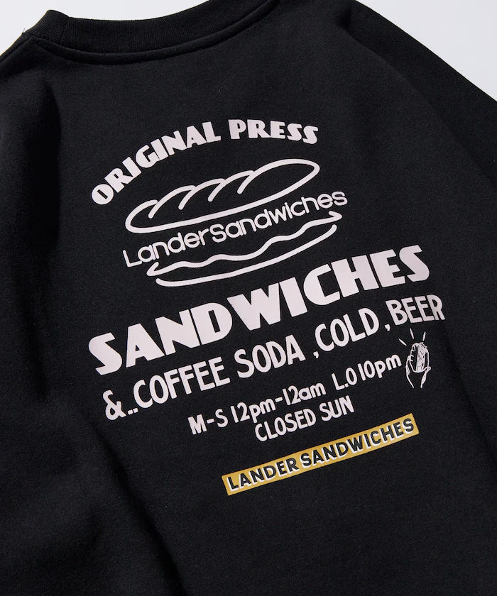 LANDER SANDWICHES×FREAK'S STORE/ Lander Limited Edition Big Silhouette Back Print Crewneck Sweat 【Limited Release】