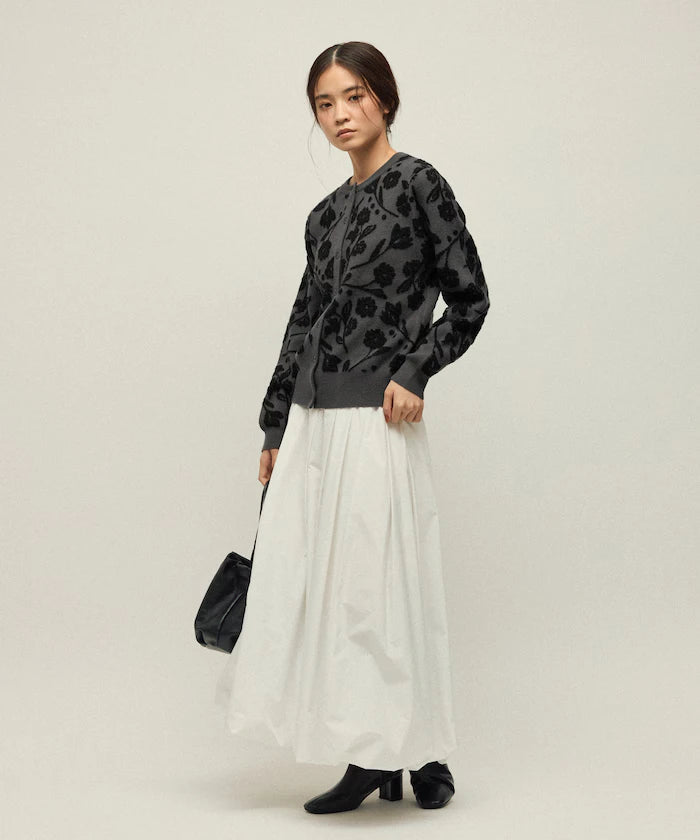 Flower Jacquard Knit Cardigan