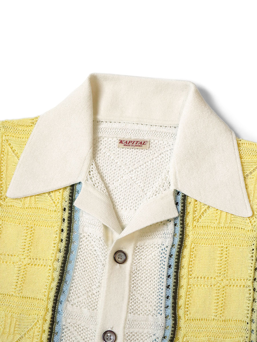 12G Crocheted Knit Tennessee Aloha Polo