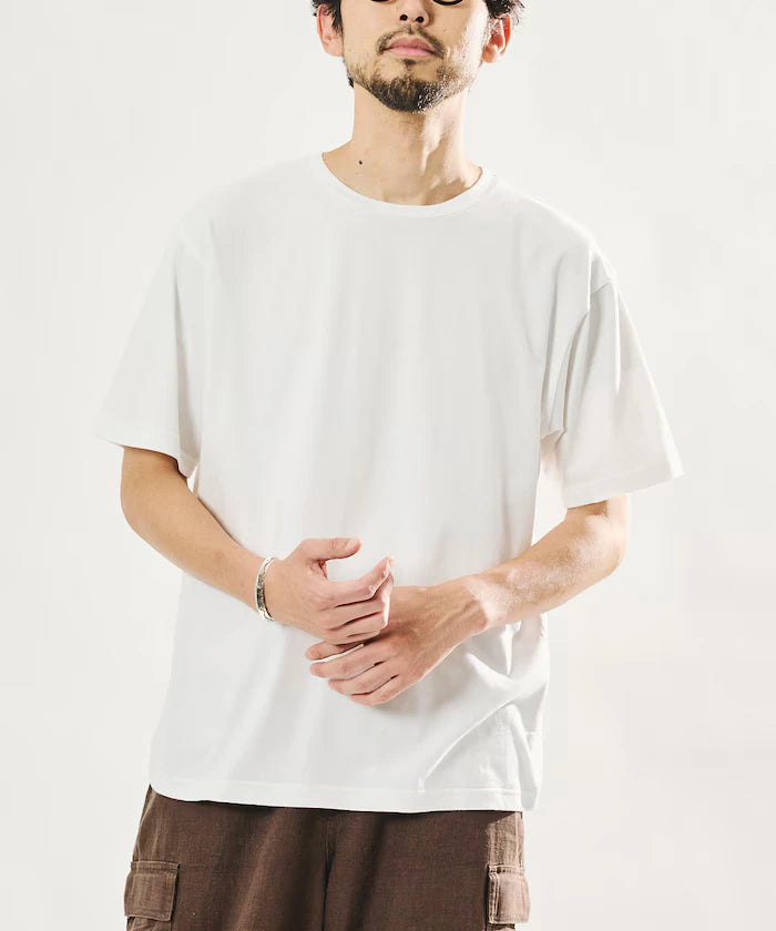 Sheer Knit & Cotton T-Shirt Layered Set