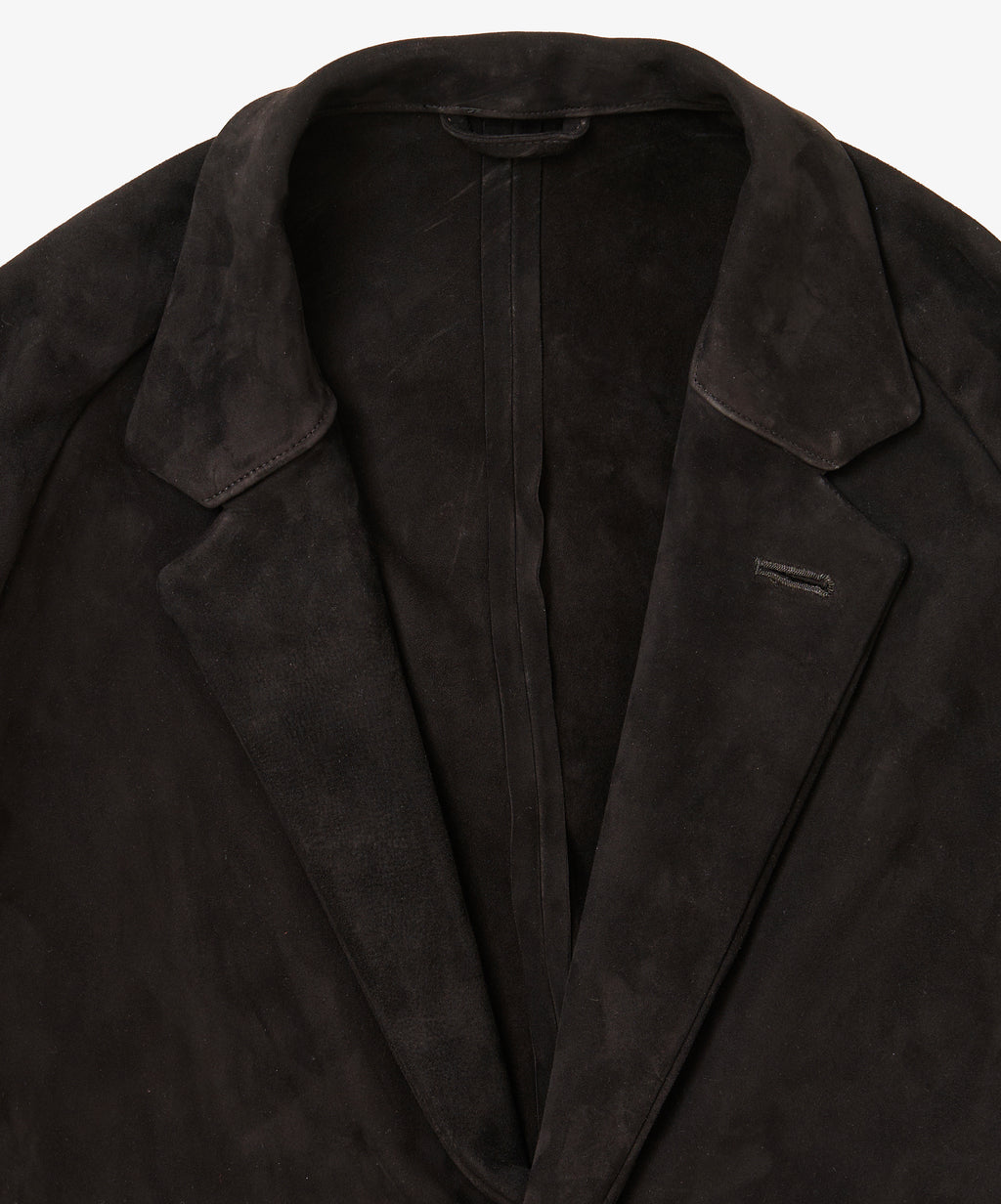 veste two button sheepskin black