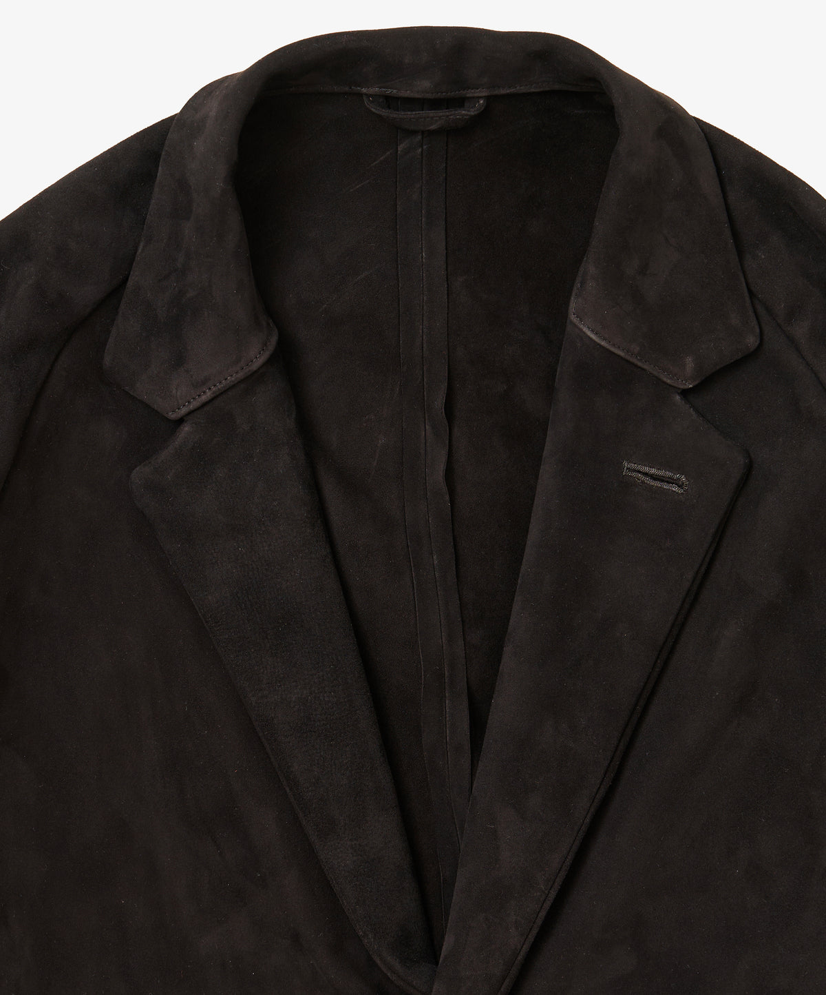 veste two button sheepskin black