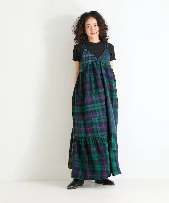 Vintage Remake Check Cami Dress
