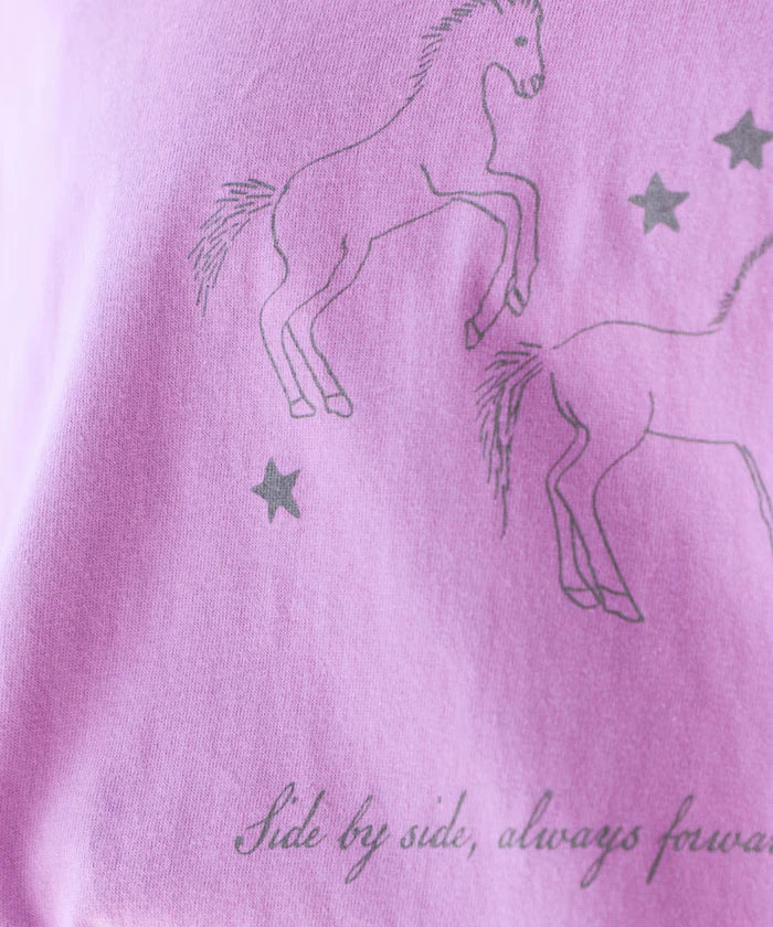 Comfortable Horse Print Crew Neck T-Shirt