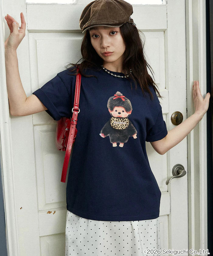 Monchhichi Mixed Material Docking T-Shirt Limited Edition