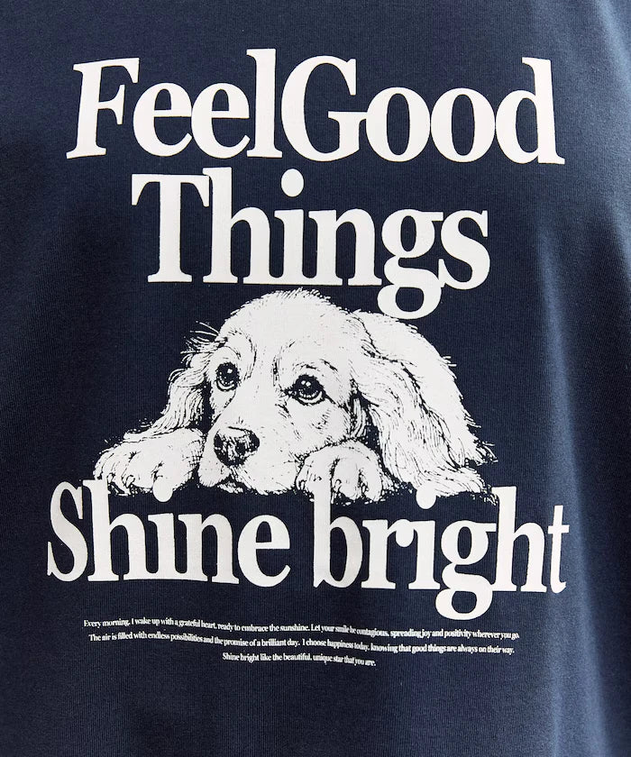 <Functional Material> Shime Bright Dog Print T-shirt Limited Edition
