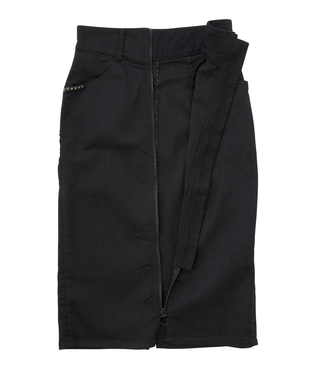 Front ZIP Tight Denim Skirt