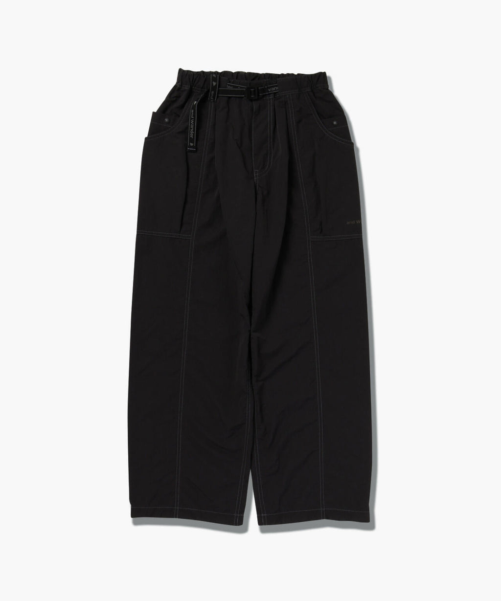 crinkled nylon pants