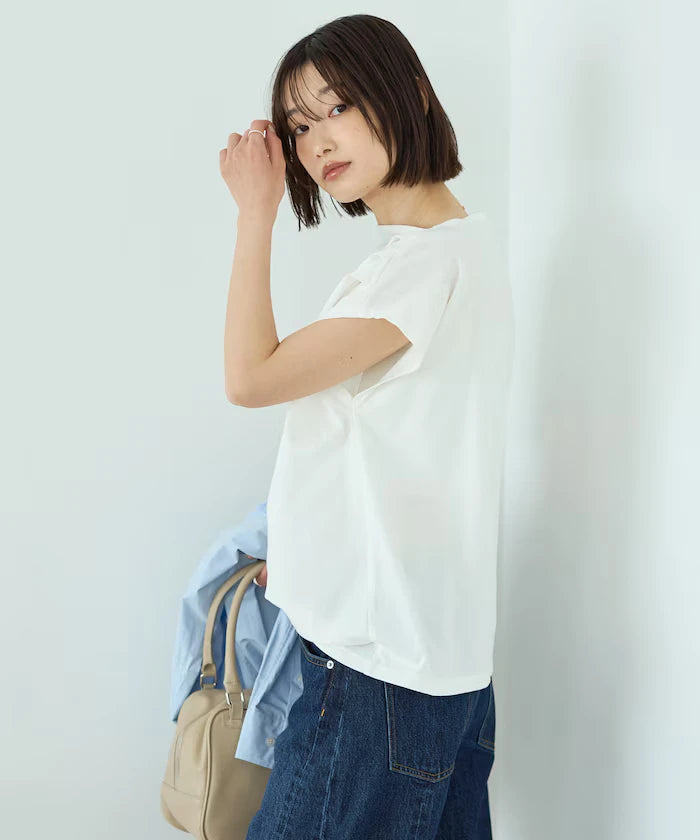 Organic Cotton Asymmetrical Draped Top
